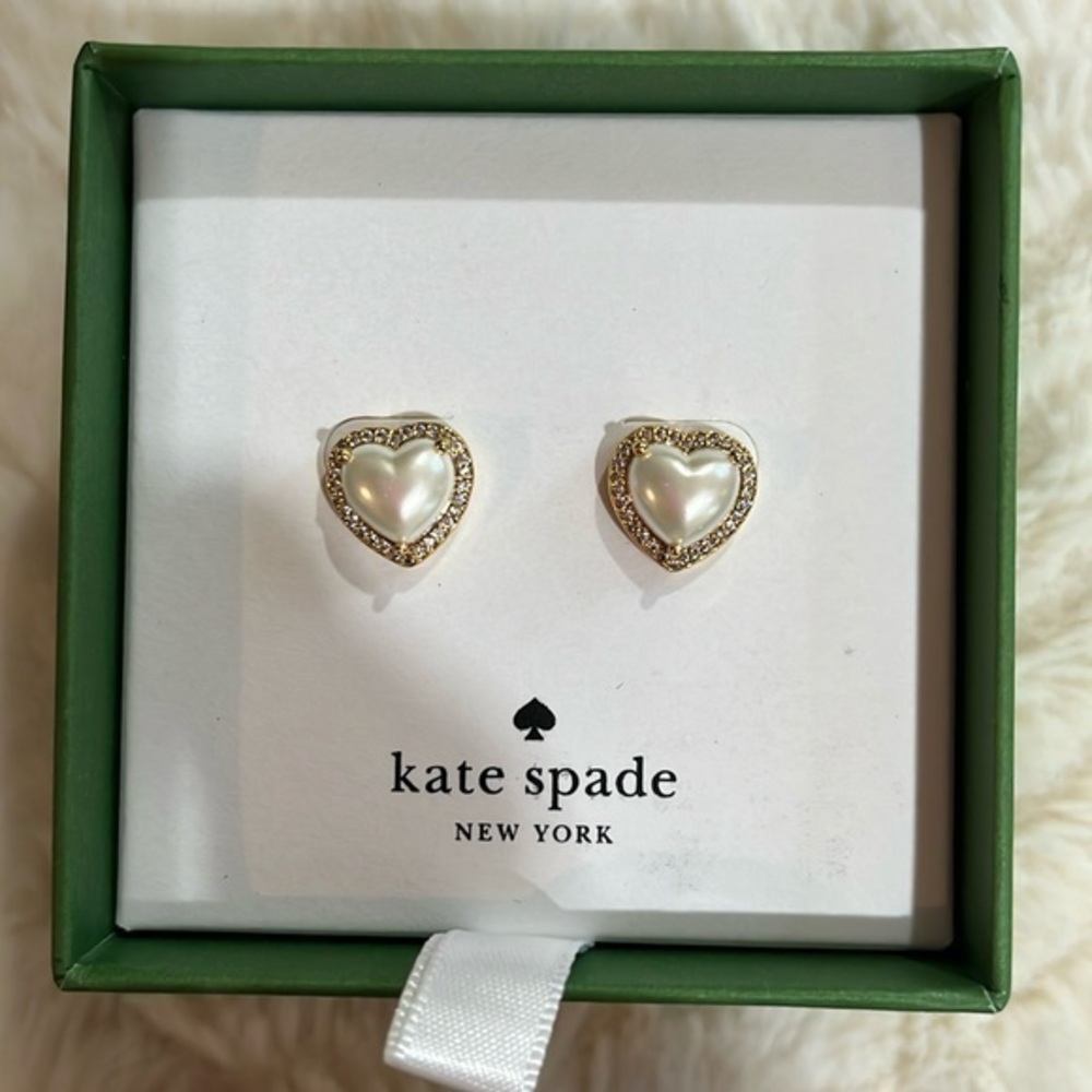 Kate Spade My Love Cream/Gold Earrings - Picture 1 of 4